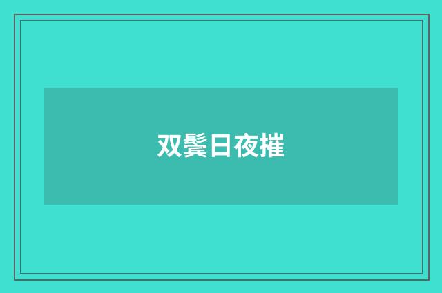 双鬓日夜摧