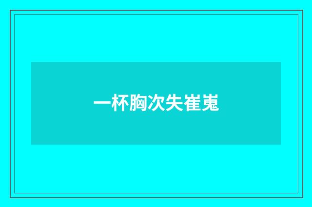 一杯胸次失崔嵬