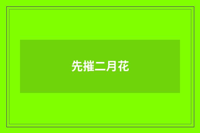 先摧二月花