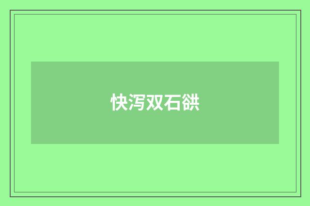 快泻双石谼