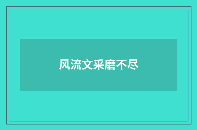 风流文采磨不尽