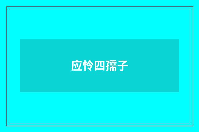 应怜四孺子