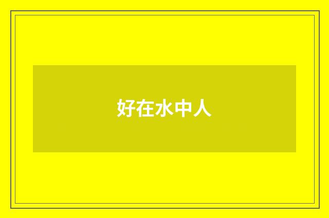好在水中人