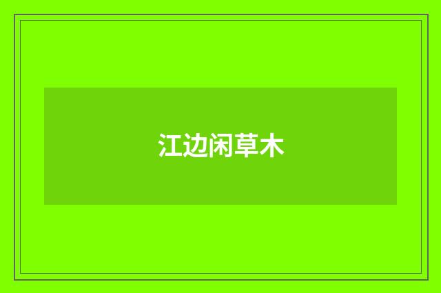 江边闲草木