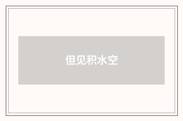 但见积水空