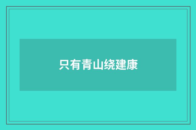 只有青山绕建康