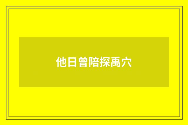 他日曾陪探禹穴