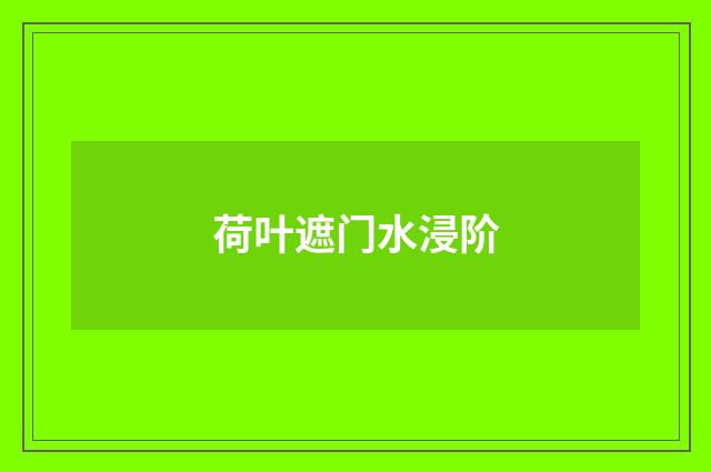 荷叶遮门水浸阶