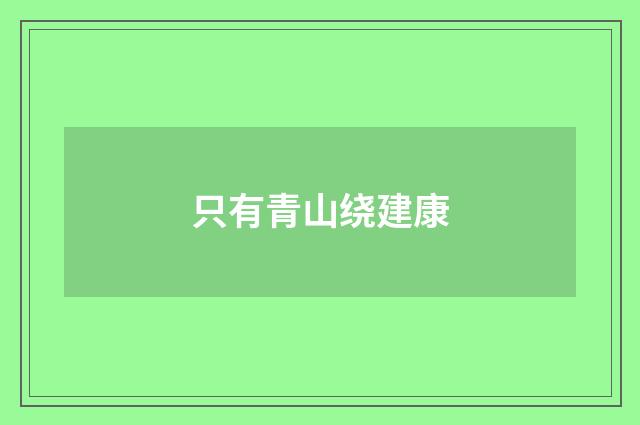 只有青山绕建康