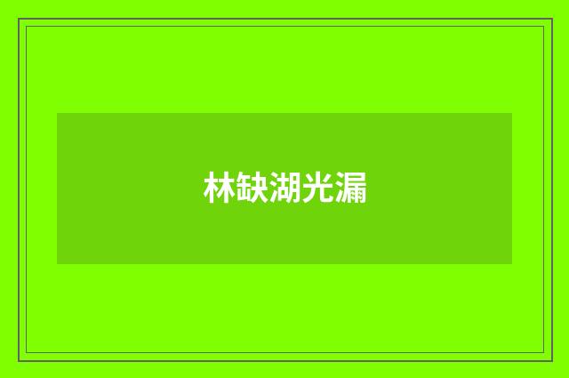 林缺湖光漏