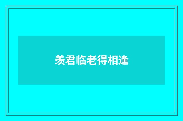 羡君临老得相逢