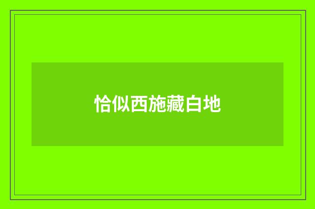 恰似西施藏白地