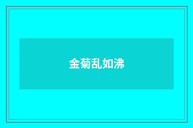 金菊乱如沸