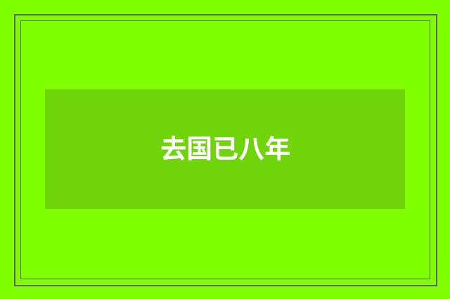 去国已八年