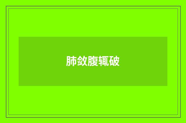 肺敛腹辄破
