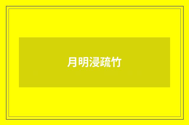 月明浸疏竹