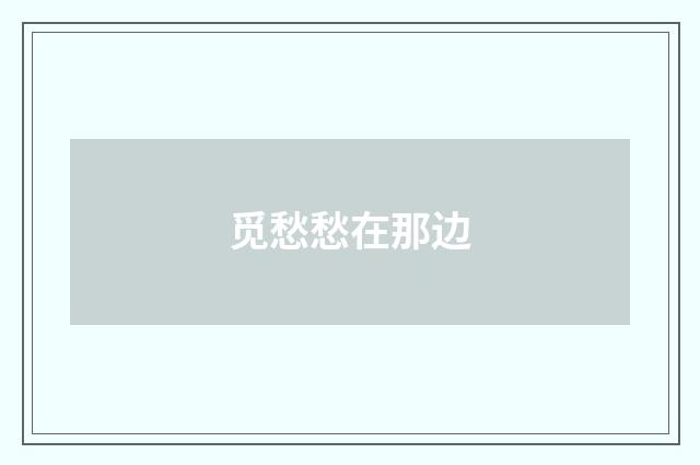 觅愁愁在那边