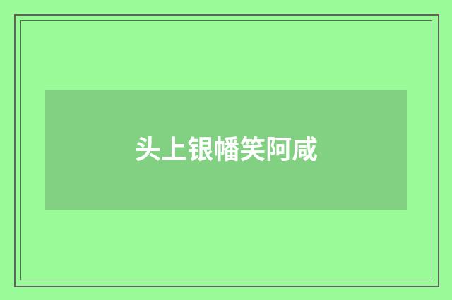 头上银幡笑阿咸