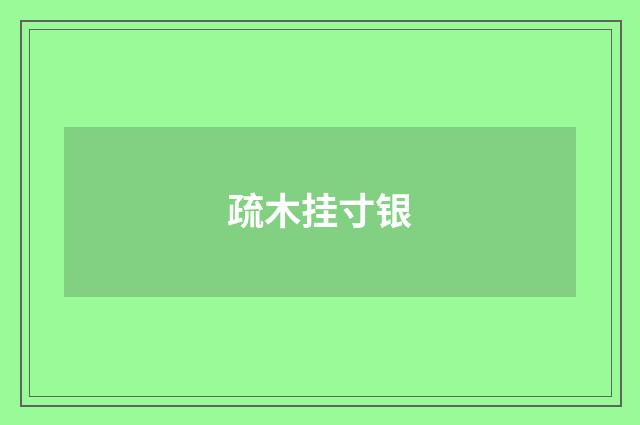 疏木挂寸银