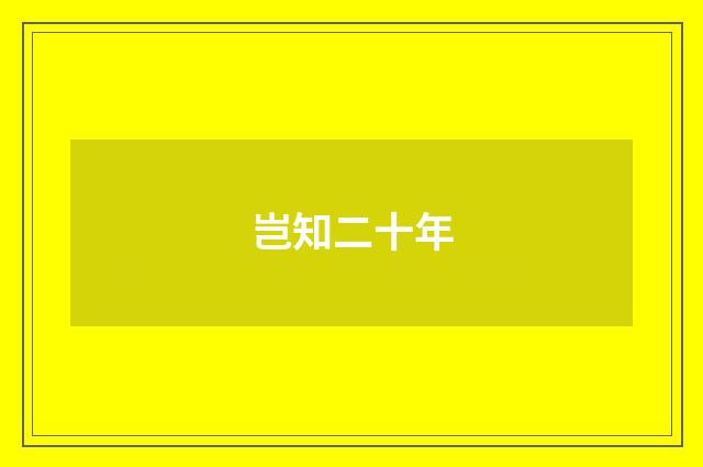 岂知二十年