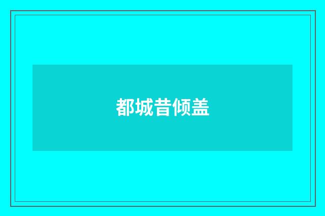 都城昔倾盖