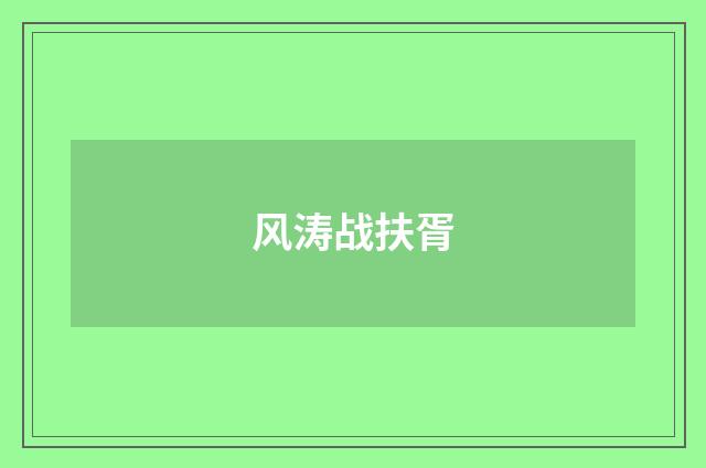 风涛战扶胥