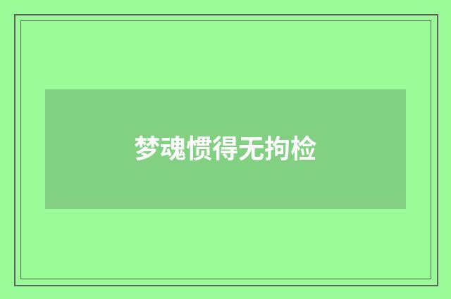 梦魂惯得无拘检