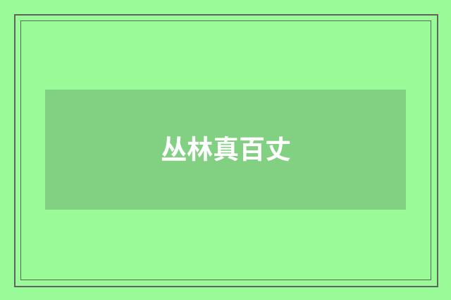 丛林真百丈