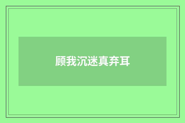 顾我沉迷真弃耳