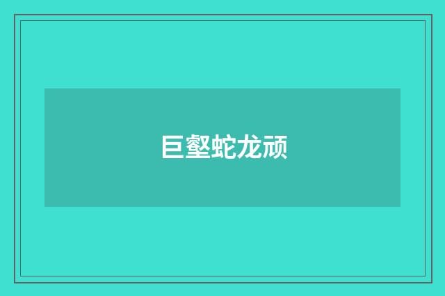 巨壑蛇龙顽