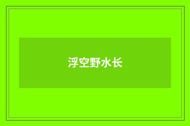 浮空野水长