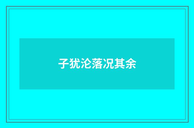 子犹沦落况其余