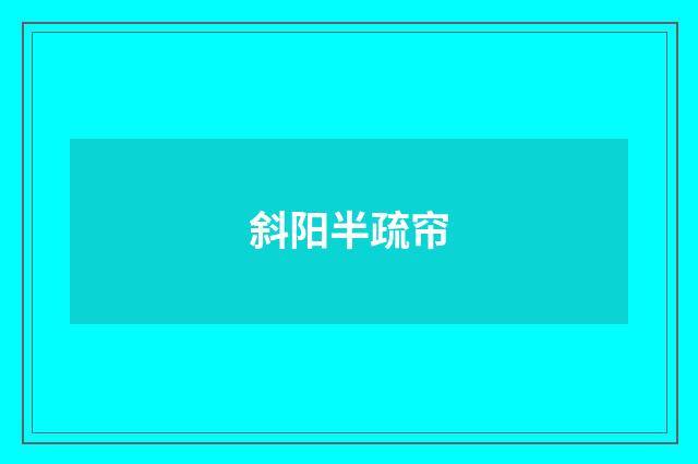 斜阳半疏帘
