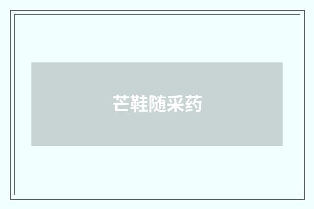 芒鞋随采药