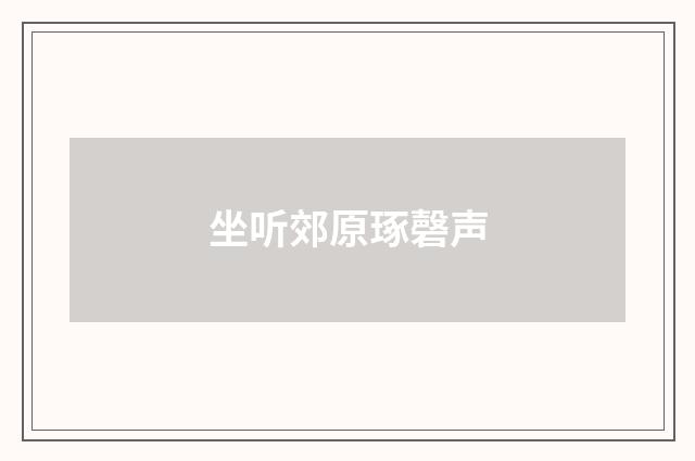 坐听郊原琢磬声
