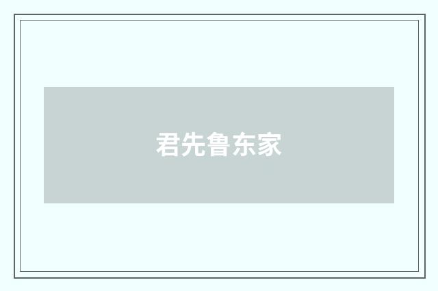 君先鲁东家