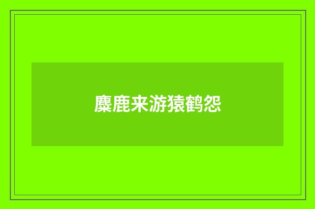 麋鹿来游猿鹤怨