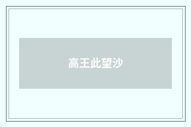 高王此望沙