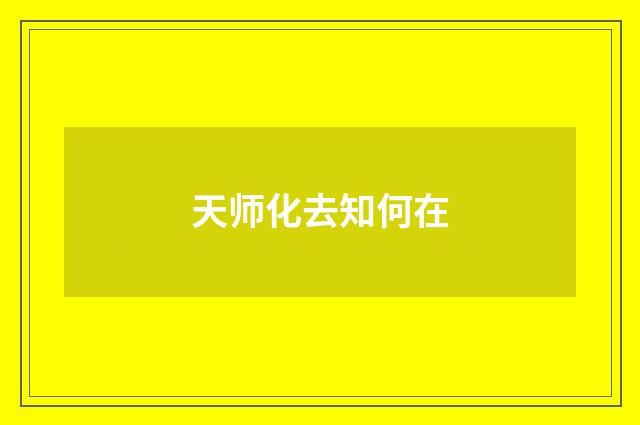 天师化去知何在