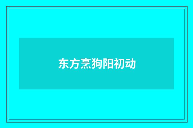 东方烹狗阳初动