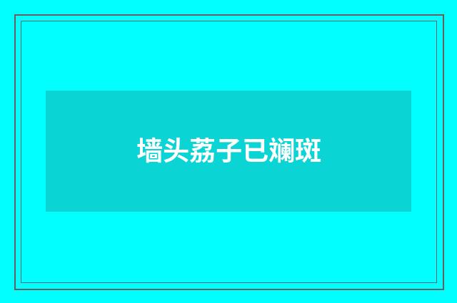 墙头荔子已斓斑