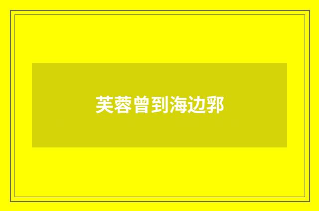 芙蓉曾到海边郛