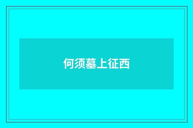 何须墓上征西