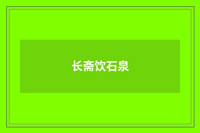 长斋饮石泉