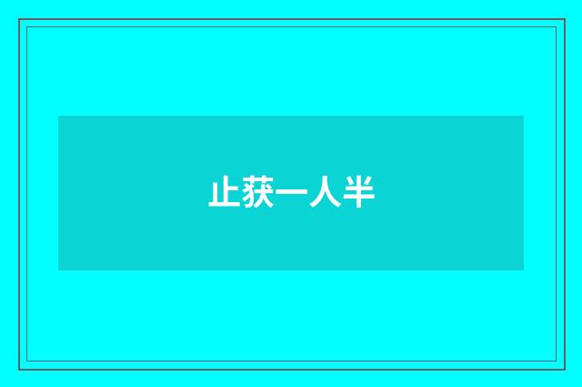 止获一人半