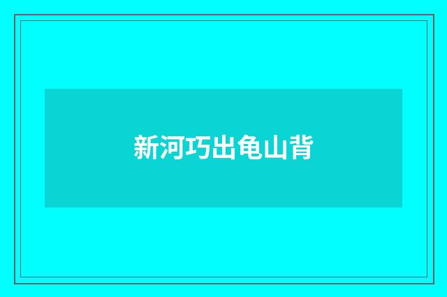 新河巧出龟山背