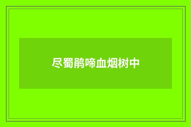 尽蜀鹃啼血烟树中