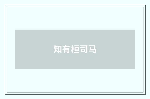 知有桓司马