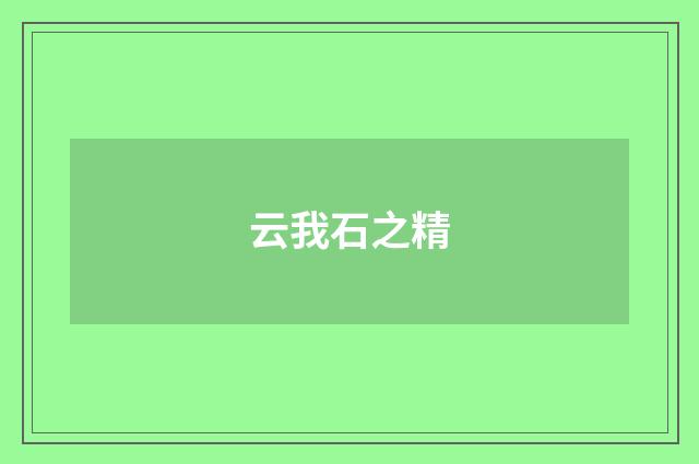 云我石之精