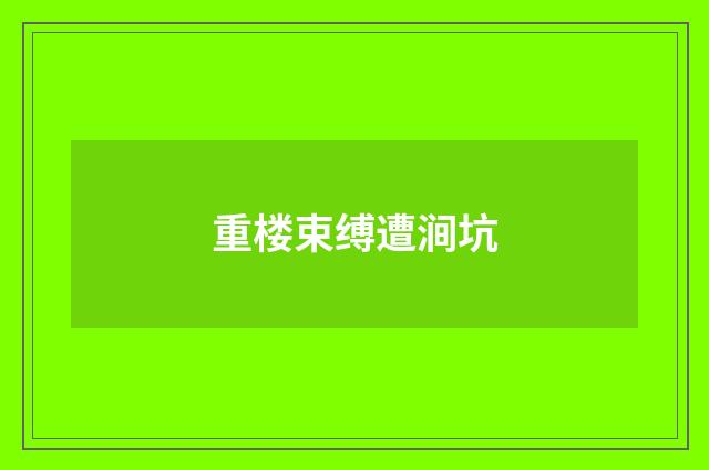 重楼束缚遭涧坑